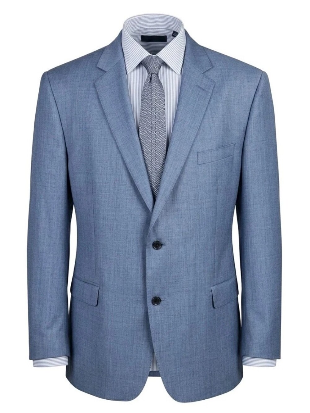 Shaquille O'Neal Blazer Mens 50 Big&Tall Light Blue 100% Wool Sport Coat Jacket